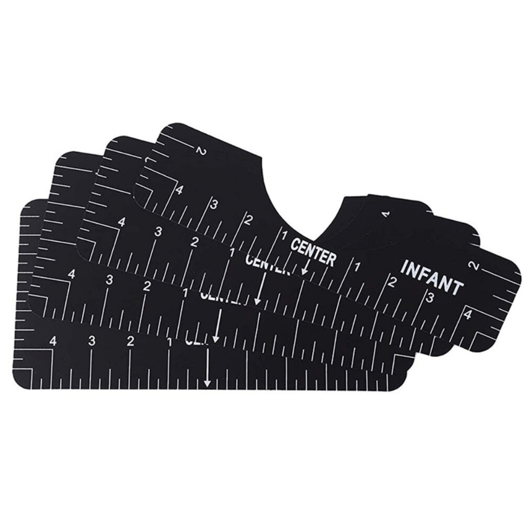 P391 ไม้บรรทัดวัดจัดตําแหน่งเสื้อยืด 4 ชิ้น ต่อชุด ชุดไม้บรรทัด ไม้บรรทัด สีขาว ดํา วัดขนาดเสื้อ SP - รูปที่ 4