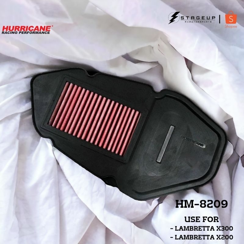 ใหม่ HURRICANE กรองอากาศ LAMBRETTA X300 X200 แต่ง เพิ่มแรงม้า ล้างได้ HM-8209 ราคา ถูกที่สุด ดีลบีเคเค แกลเลอรีภาพที่ 3