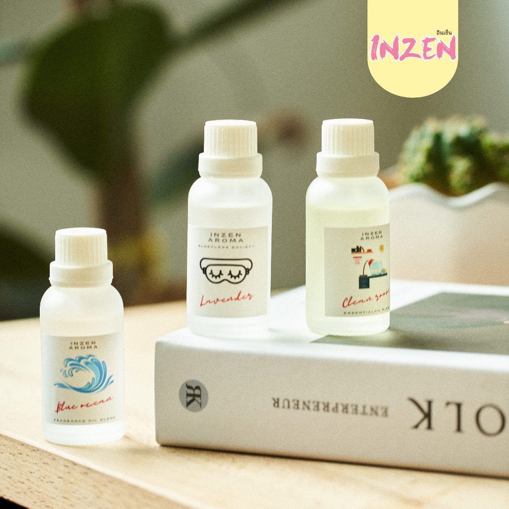 อินเซ็น น้ำมันหอมระเหยสำหรับเครื่องพ่นไอน้ำ ขนาด 30 ml. สูตรถนอมเครื่องพ่น