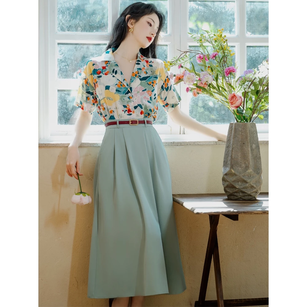 STYLE W375 เสื้อแขนสั้นลายดอก เสื้อฮาวายลายดอกไม้ thumbnail 7