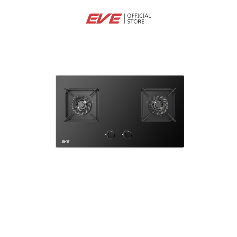 EVE เตาแก๊ส 2 หัว แบบฝัง ฐานกระจก HB73-B789G/BG