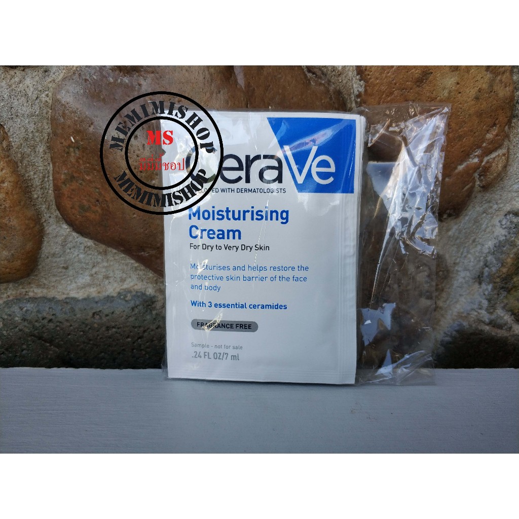 Cerave Tester ขนาดทดลอง Moisturising Cream ขนาด 7ml.(5ชิ้นตามรูป)