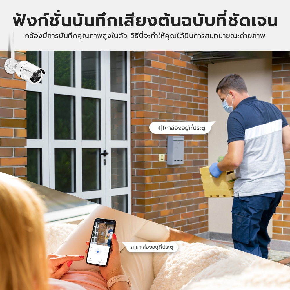 CORRINE.ชุดกล้องวงจรปิดไร้สาย 3MP/4MP 4/8CH 1080P กล้องวงจรปิด WIFI บันทึกเสียงได้ ip camera wireless kit ฟรีอะแดปเตอร์