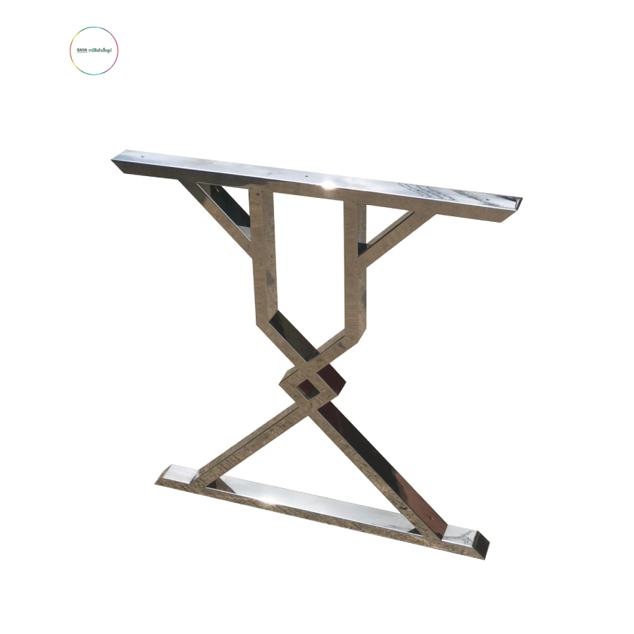 SAHAขาโต๊ะสำเร็จรูป ขาโต๊ะสแตนเลส304 สีเงิน สีทองสีพิงค์โกลด์ ขาโต๊ะสำเร็จรูป  กว้าง70cm  ยึดท็อปไม้และหินได้