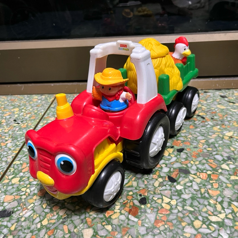 Fisher-Price Little People Tow 'n Pull Tractor รถของเล่น รถฟาร์ม งาน LP **มือสอง**