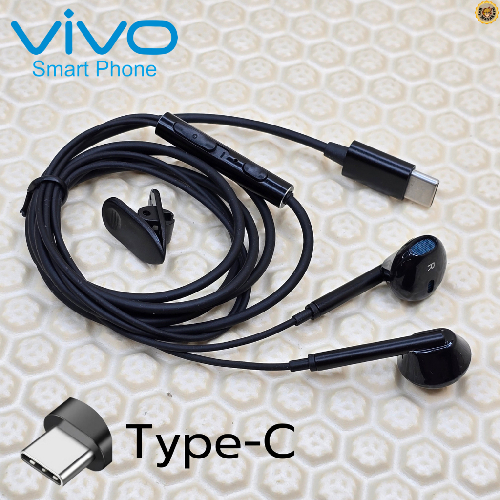 หูฟัง สมอลทอล์ค สำหรับ VIVO Type-C วีโว่ V30 ไทป์ซี สวมใส่สบาย เบสนุ่ม เสียงดี เพิ่ม-ลดระดับเสียง เล่น-หยุด-เพลง M15