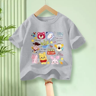 H801เสื้อเด็กแขนสั้งผ้านุ่มใสสบายฯ ลายLABUBUสวยแฟชั่งได้ทั้งเด็กชายและเด็กหญิง**ปลีก-ส่ง