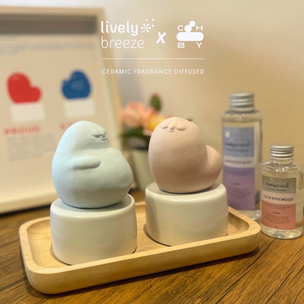 LIVELY BREEZE KIND / PROUD CERAMIC AROMA DIFFUSER GIFTSET (Limited Edition)