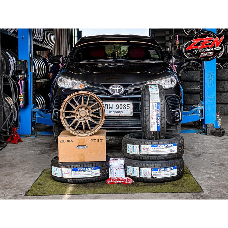 ล้อแม็กซ์ RE30 สี BRONZE ขอบ15 พร้อมยางไทย195/50R15 หรือ 195/55R15