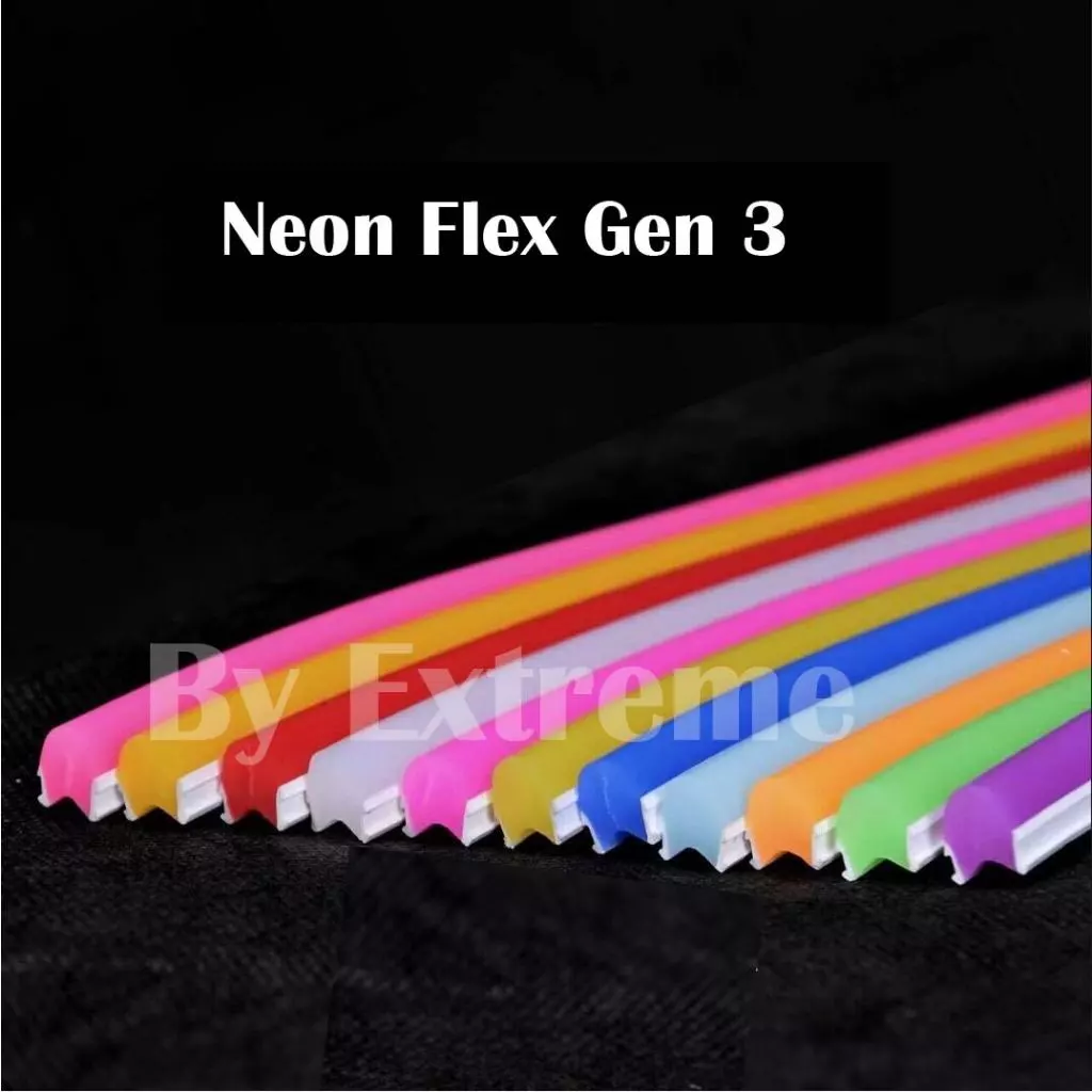 พร้อมส่งในไทย 12V 1 เมตร หนา 6,8 mm neon flex gen 3 นีออนเฟล็กรุ่นใหม่ ไฟเส้น นีออนเฟล็กร่อง