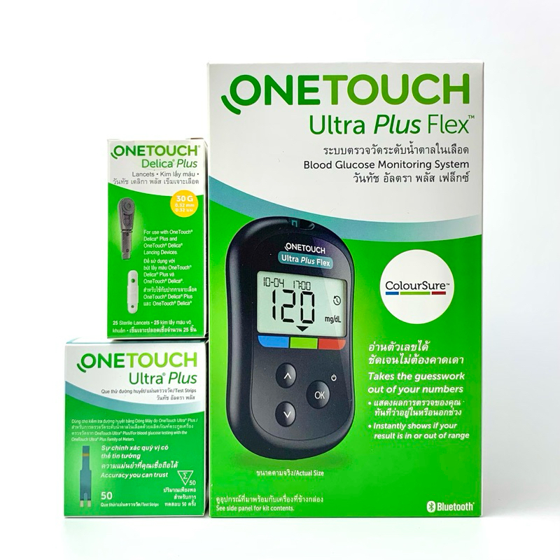 เครื่องตรวจน้ำตาล ครบเซต Onetouch Ultra Plus Flex และ Select Plus Simple เครื่องวัดน้ำตาล วัดระดับน้ำตาลในเลือด วันทัช