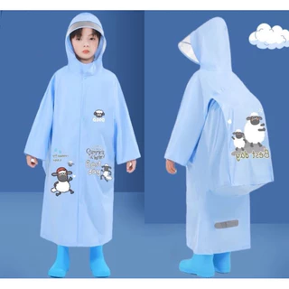 YY-103เสื้อกันฝนเด็กหญิงและเด็กชาย ชุดกันฝนคุโรมิ หมวกปีกใหญ่ขึ้น กระเป๋านักเรียนใบใหญ่ เสื้อกางฝนเด็ก