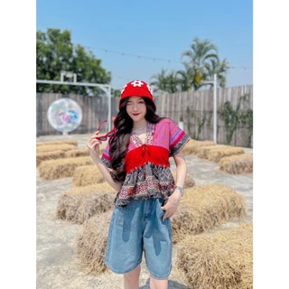 เสื้อเด็กดอย เสื้อคอวีกะเหรี่ยง เสื้อพื้นเมือง ลายช้าง/ลายดอก น่ารักๆ/สินค้ามีพร้อมส่ง