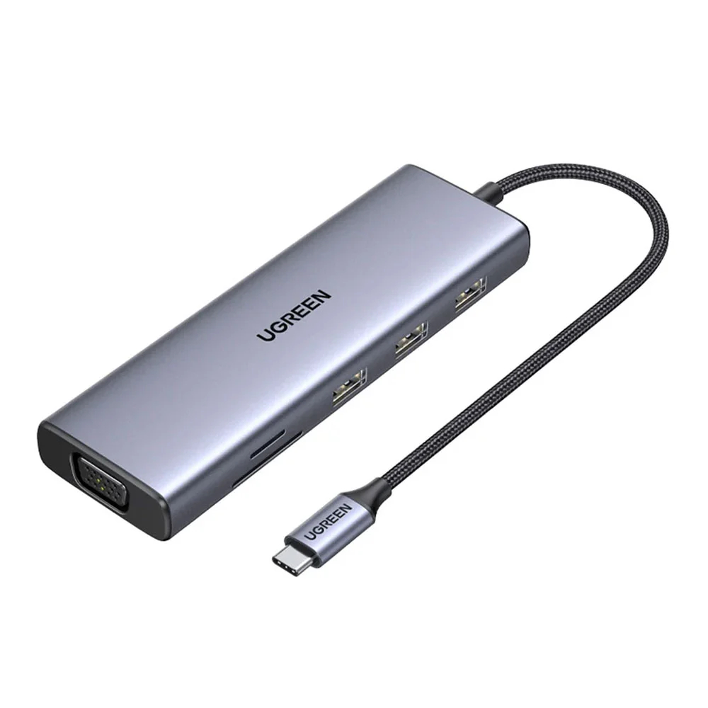 USB TYPE-C MULTIPORT ADAPTER (อุปกรณ์แปลงสัญญาณ) UGREEN USB-C TO MULTI PORT HUB 10 IN 1 (15601)