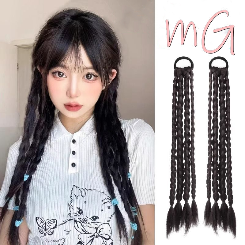 [ส่งจากกทม] My Girl วิกผมแฟชั่นเกาหลี วิกผมถักแฟชั่น ผมหางม้า ที่คาดผม ผมเปีย เปียหลากสีสัน เหมือนผมจริง น่ารัก มี 4 สี