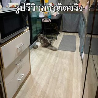 วอลเปเปอร์ติดพื้น ลายไม้745 กันลื่น มีกาวในตัว กันน้ำ แถมฟรีแผ่นรีด สติ๊กเกอร์ติดพื้น วอลเปเปอร์ติดผนัง สติกเกอร์ติดผนัง