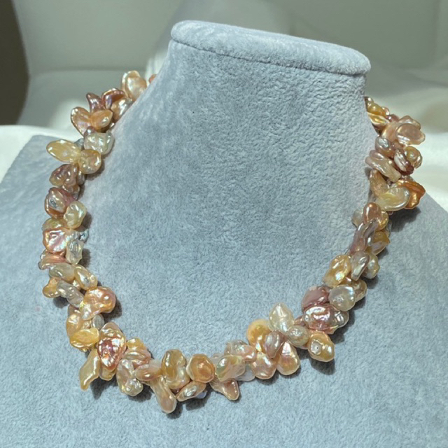 Krabi andaman pearl สร้อยคอไข่มุกบาร็อกเคชิ