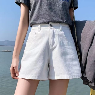 Swan shop 2021 ใหม่เกาหลีรุ่นหลวมและบางทั้งหมดตรงกับกางเกงนักเรียนทรงเอขากว้างเอวสูง