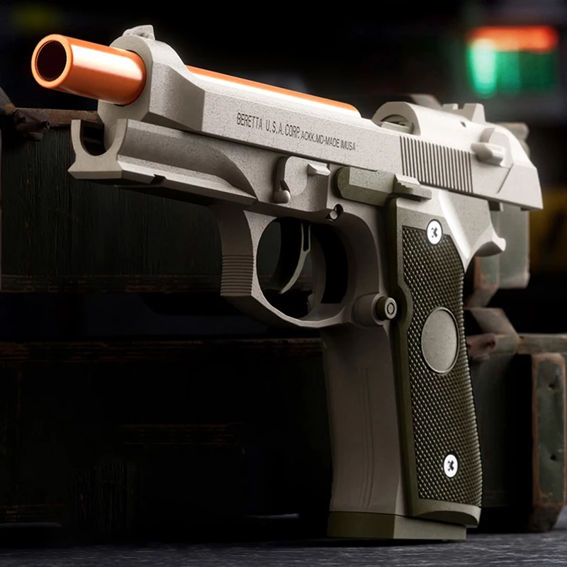 【กรุงเทพ เดลิเวอรี】K-0-0-3TOY GUN เล่นเด็ก ปืนพกของเล่นที่ดึงปลอกกระสุนออกอัตโนมัติ ยิ แม่พิมพ์วิทยาศาสตร์และการศึกษา