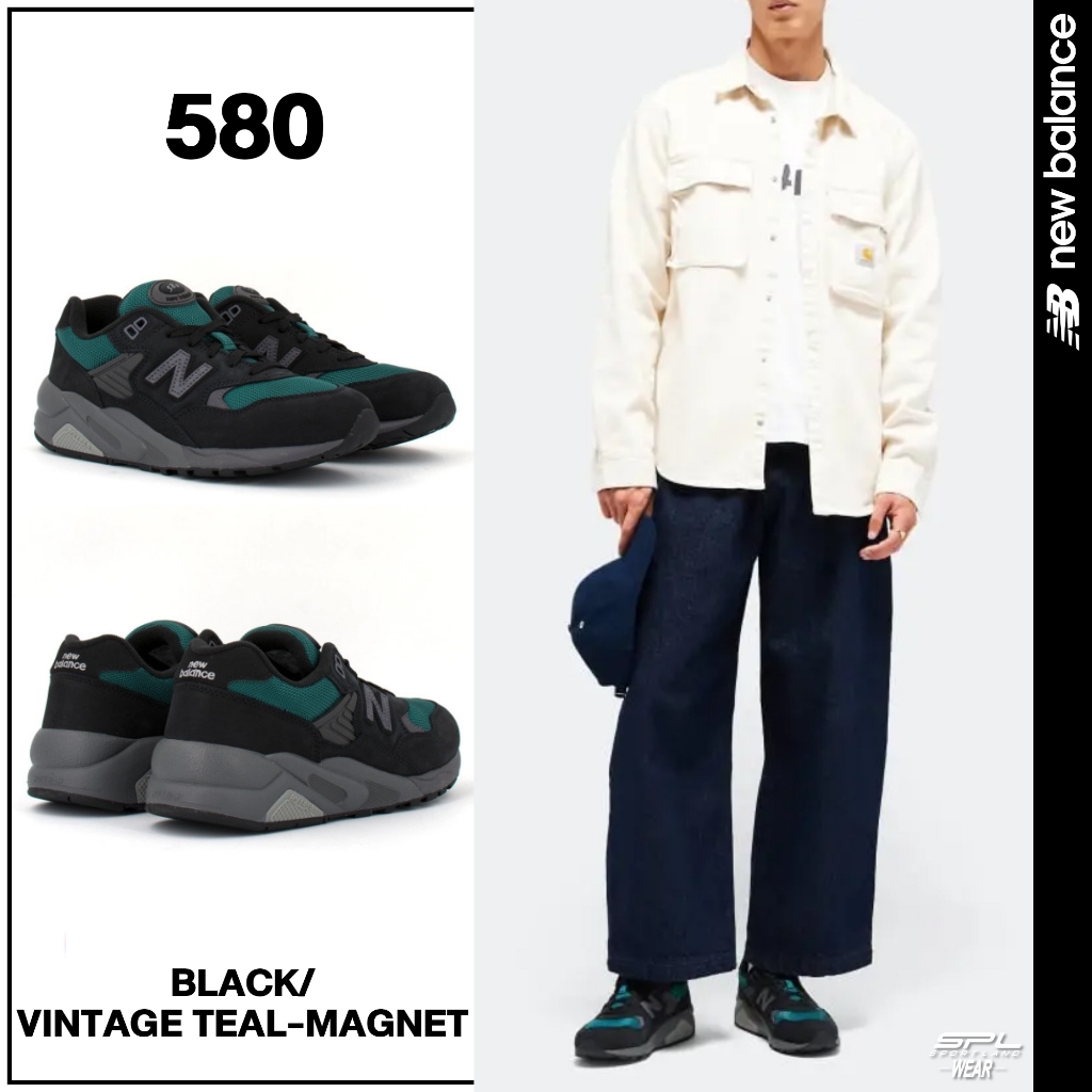 New Balance รองเท้าผ้าใบ รองเท้าลำลอง NB UX 580 BlackVintageTeal MT580VE2 (5800)