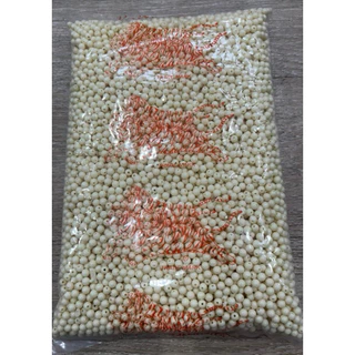 ลูกปัด พลาสติก ทรงกลม ขนาด 6 มิล รวมสีหลายสี ขาว ครีม ชมพู ส้ม เหลือง แดง เขียว