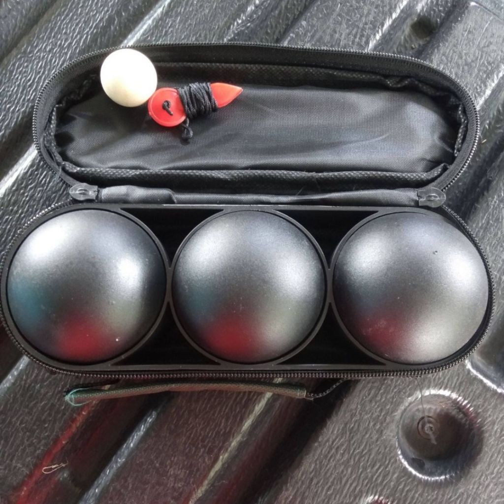 เปตอง 3 ลูก สีดำ ลูกเปตองแท้ ชุดลูกเปตอง เลือกลายได้ ลูกเปตอง ยิงทราย ชุบสีจากโรงงาน แม่เหล็กดูดติด พร้อมส่ง!!จากในไทย