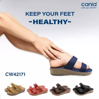 cania รองเท้าแตะ สวม ผู้หญิง ส้นเตารีด CW42171 Size 36-39
