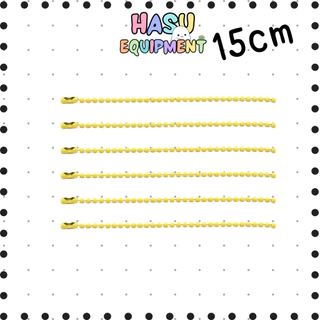 HasuEquipment 1 เส้น โซ่ไข่ปลา 15cm ขนาดเม็ด 2.4mm สำหรับทำพวงกุญแจ DIY Hasu Equipment [BC15]