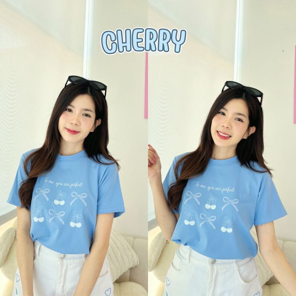Jarikashop - เสื้อยืดลาย Cherry ( งานป้าย.. Jarika ) ( จ215 )