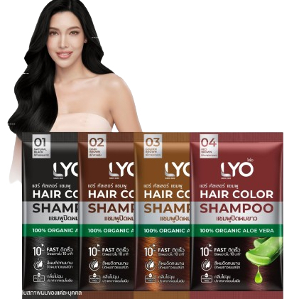 Lyo แฮร์คัลเลอร์ ปิดผมขาว 1 กล่อง มี 6 ซอง ขนาด 30 มล
