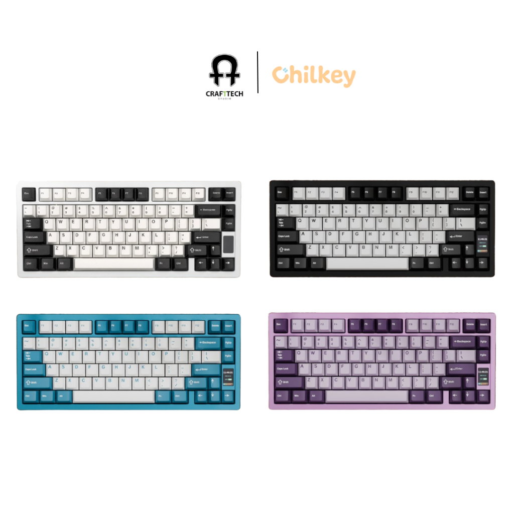CHILKEY ND75 คีย์บอร์ดไร้สาย Custom Keyboard 75% คีย์บอร์ดไร้สาย เคสอลูมิเนียม พร้อมส่ง ประกัน 1 ปี