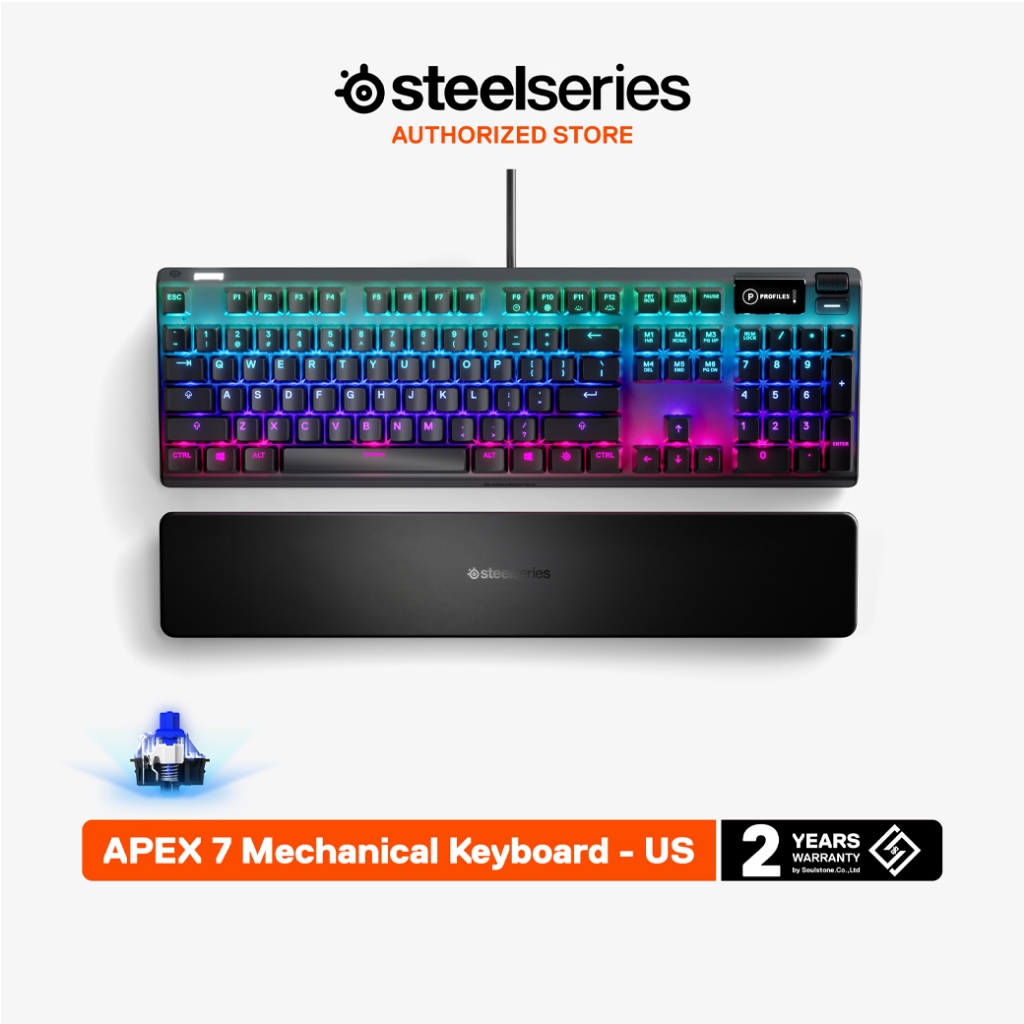 SteelSeries Apex 7 Mechanical Gaming Keyboard คีบอร์ดเกมมิ่งแมคคานิคอล ไฟ RGB ปุ่ม US