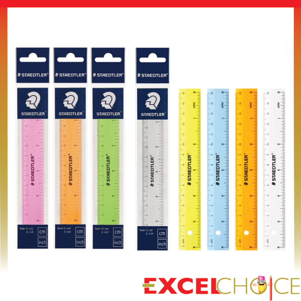 [ซื้อครบ 308บาท แถมฟรี Staedtler Pigment Liner 308 คละสี] สเต็ดเล่อร์ ไม้บรรทัด 15ซม. Staedtler (15cm.)