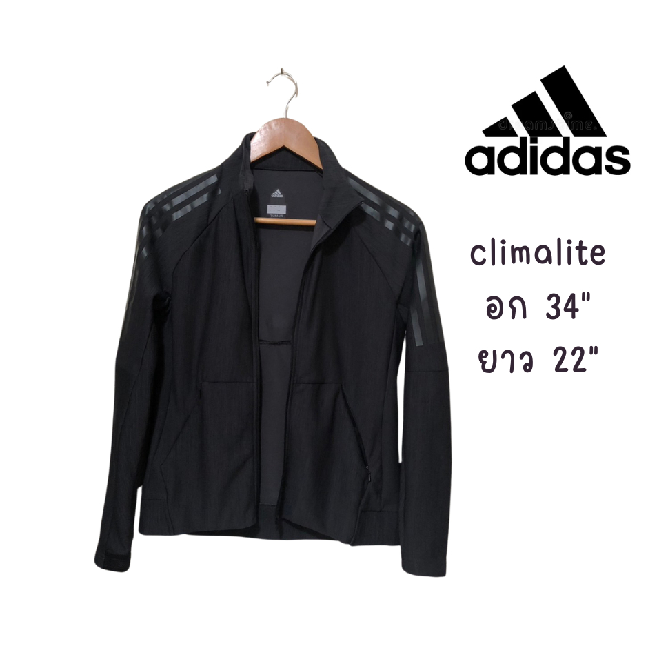 Adidas Lite Jacket - Climalite เสื้อจ็คเก็ตใส่วิ่ง ออกกำลังกาย ของแท้ สภาพใหม่มาก ไซส์ S