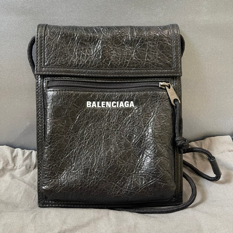 New Balenciaga explorer pouch Black