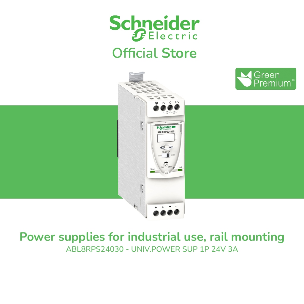 Schneider Electric Regulated switch power supply, รุ่น Modicon power supply, 1 or 2 phase, 100...500