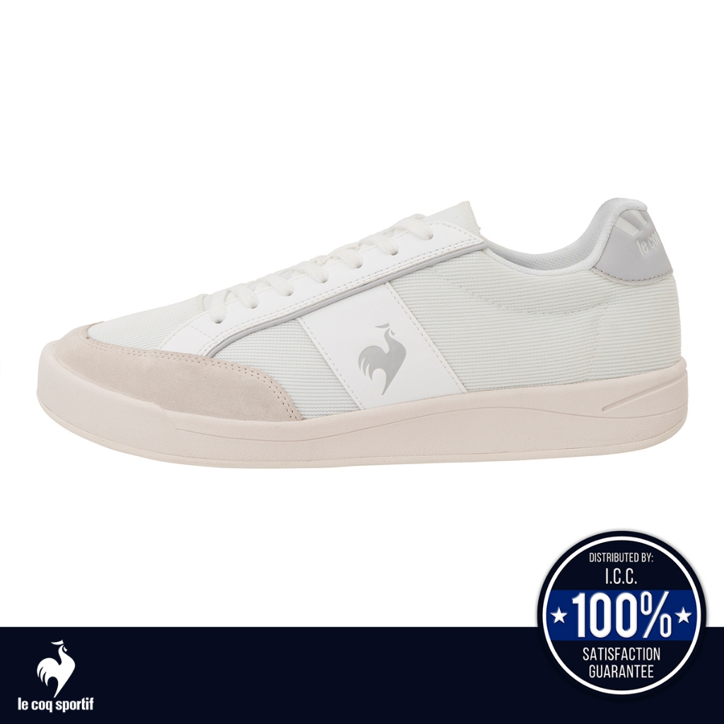 le coq sportif รองเท้าชาย รุ่น LCS GRAND EST AC สีขาว-เทา (รองเท้าผ้าใบสีขาว, รองเท้าแฟชั่น)