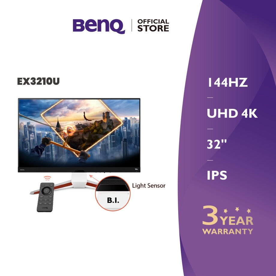 BenQ EX3210U 32" 4K UHD 144Hz 1ms MPRT IPS HDRi Gaming Monitor (จอเกมมิ่ง 144hz, monitor 32 นิ้ว 4k)