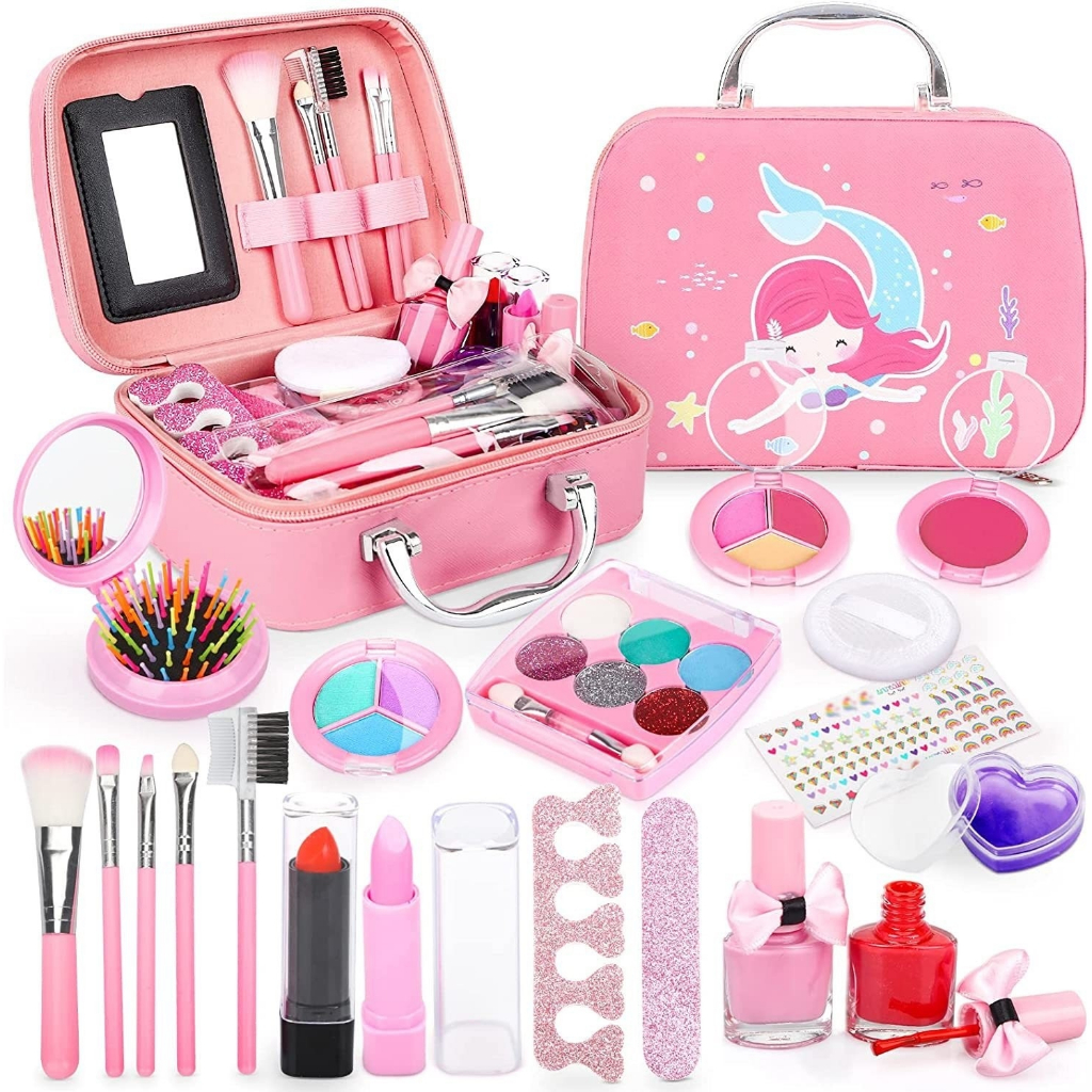 #พร้อมส่ง ชุดกระเป๋าเครื่องสำอาง สำหรับเด็ก บ้านไหนมีเด็กผู้หญิงต้องโดนแล้วค่ะ น้องๆต้องชอบแน่นอน ของเล่นเสมือนจริง