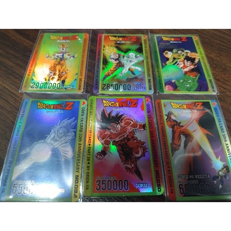 10   การ์ดdragonball ZระดับR โอเดนยาชุด6ใบ
