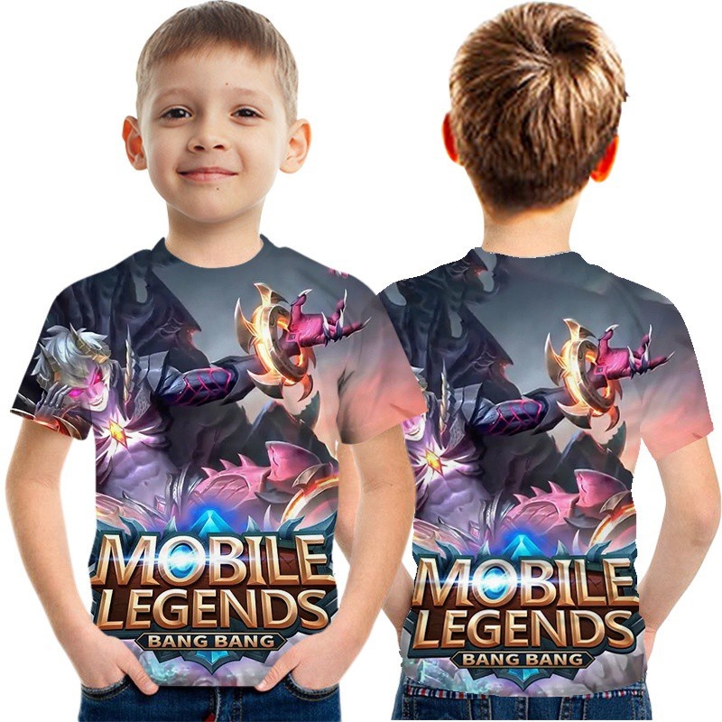 Summer Boys Mobile Legends 3D printed T-shirt daily top [100-160cm]