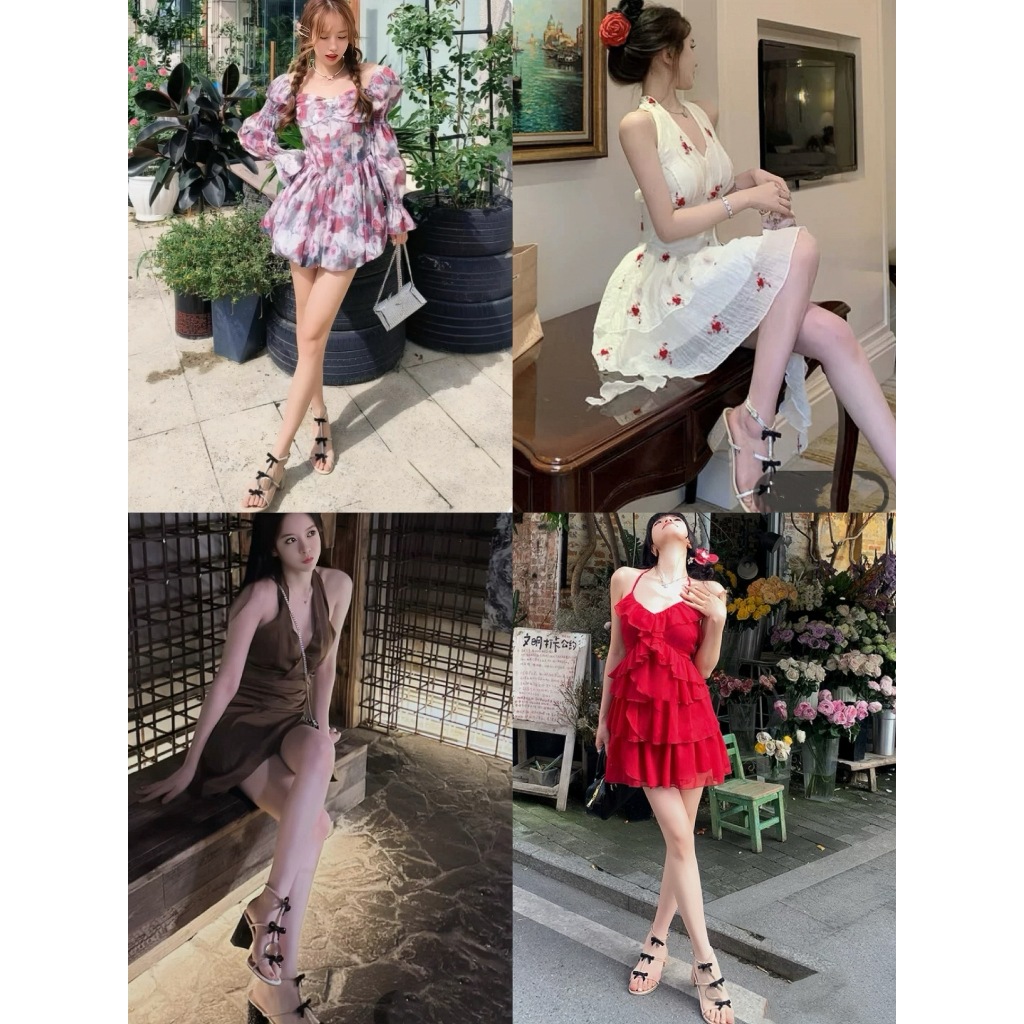 size 34-39 ❌พร้อมส่ง ส่งไว❌รองเท้ารัดส้นเพชร ดีเทลโบว์ดำ เพชรวิ้งค์ สูง 1.5 นิ้ว งานตามหา