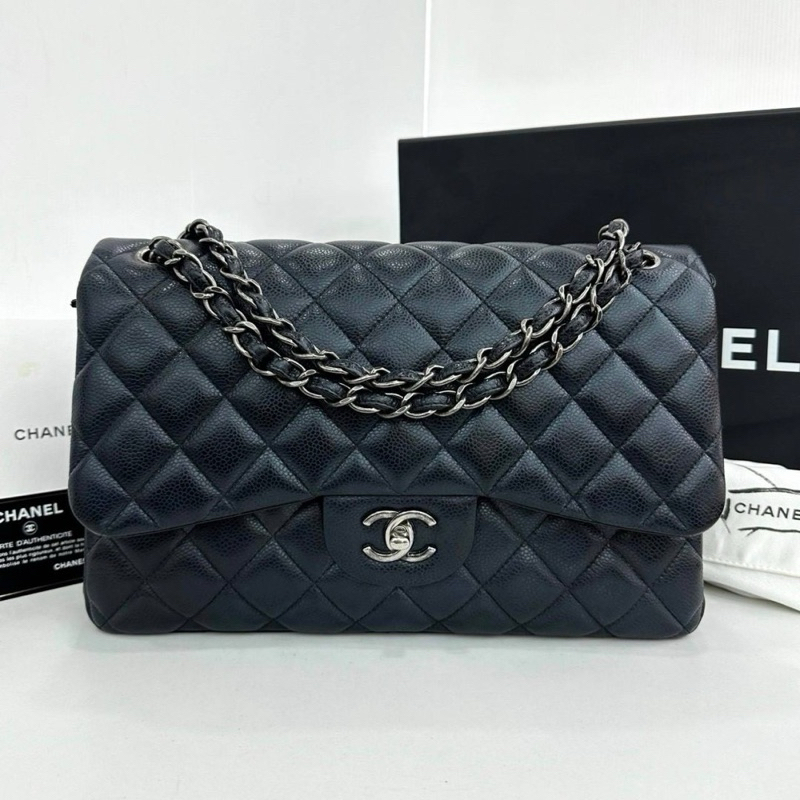 Chanel Classic Jumbo Indigo Cavair Holo21✨✨