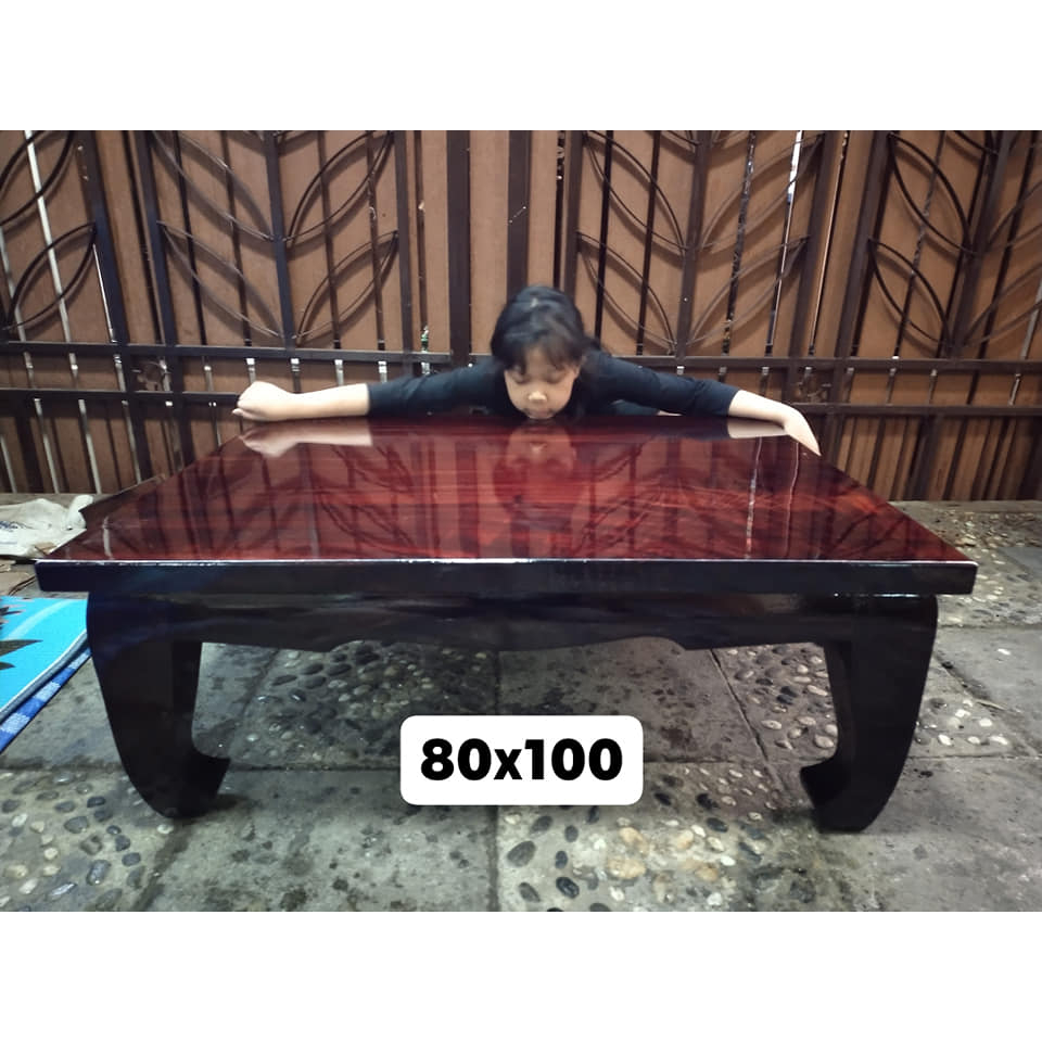 โต๊ะญี่ปุ่น โต๊ะกลาง ไม้แผ่นเดียว ก80xย100