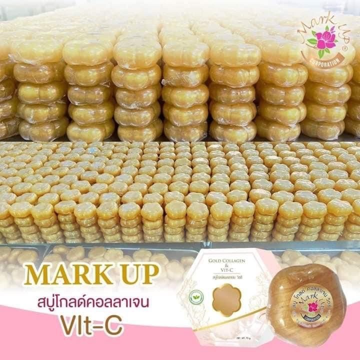 สบู่โกลด์ คอลลาเจน วิตามินC  5 ก้อน ขนาด 70 กรัม สินค้าแท้จากบริษัท 100%