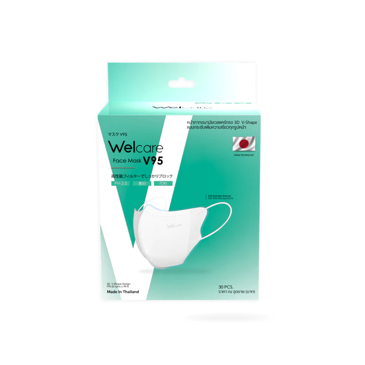 Welcare 3D V-Shape V95 หน้ากากอนามัยทางการแพทย์ ระดับ 2 PM2.5 30 ชิ้น thumbnail 8