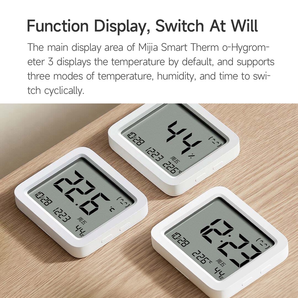 เครื่องวัดอุณหภูมิ ความชื้น 3 Temperature and Humidity Bluetooth แบบบลูทูธไร้สาย จอแสดงผล