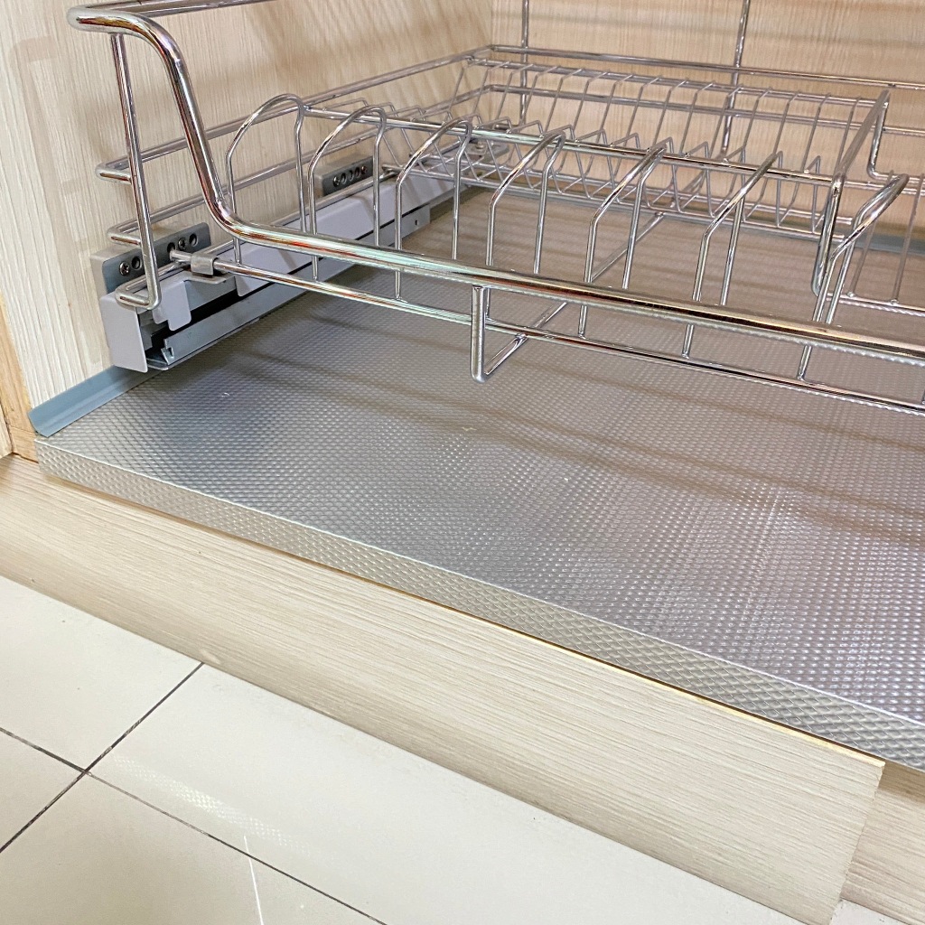 แผ่นถาดอลูมิเนียมสำหรับรองใต้ซิงค์ พร้อมยางล็อค 3 ด้าน (173.159.900)