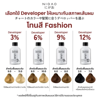 [ฟรี Developer] NIGAO Hair Color Fashion C4 Chocolate | นิกาโอะ ครีมเปลี่ยนสีผม สีย้อมผม สีน้ำตาล ช็อกโกแลต 100 mL