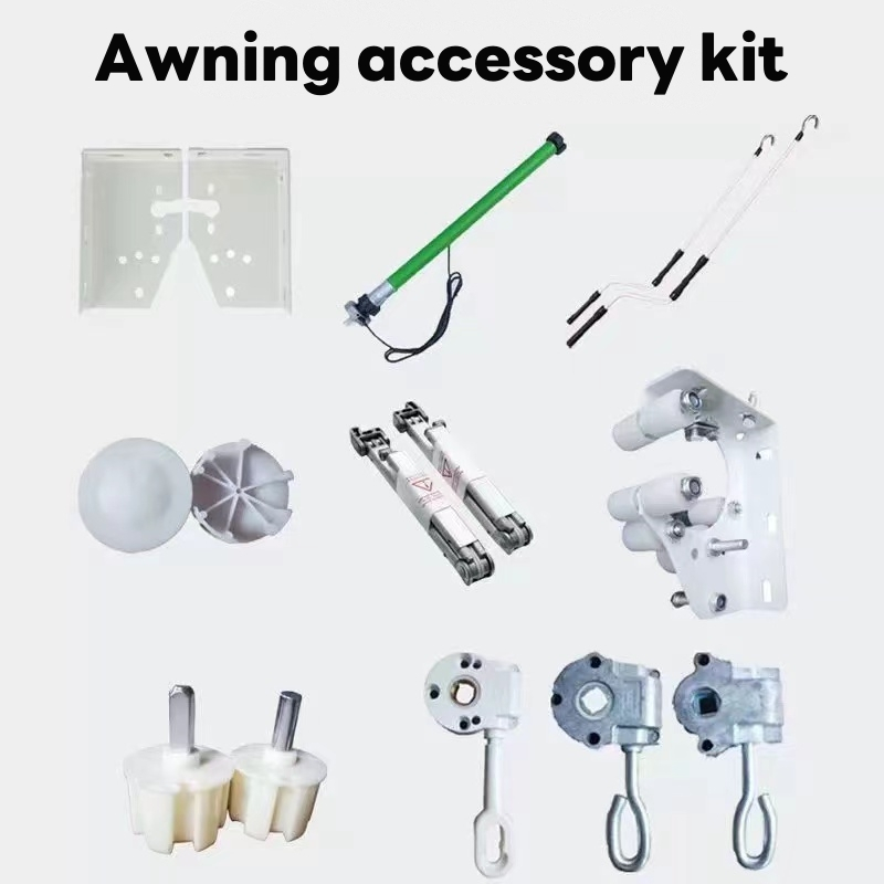 A variety of accessories for retractable awnings are sold